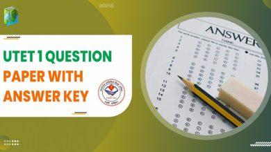 UTET I Question Paper With Answer Key