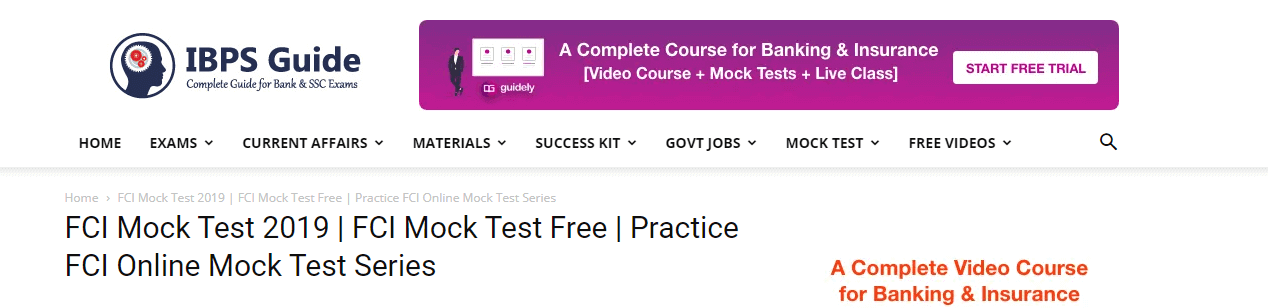 FCI Mock Tests by Ibps Guide