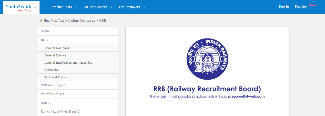 RRB Mock Tests by Youth4work