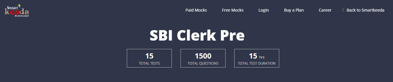 SBI Clerk Mock Tests by Smartkeeda