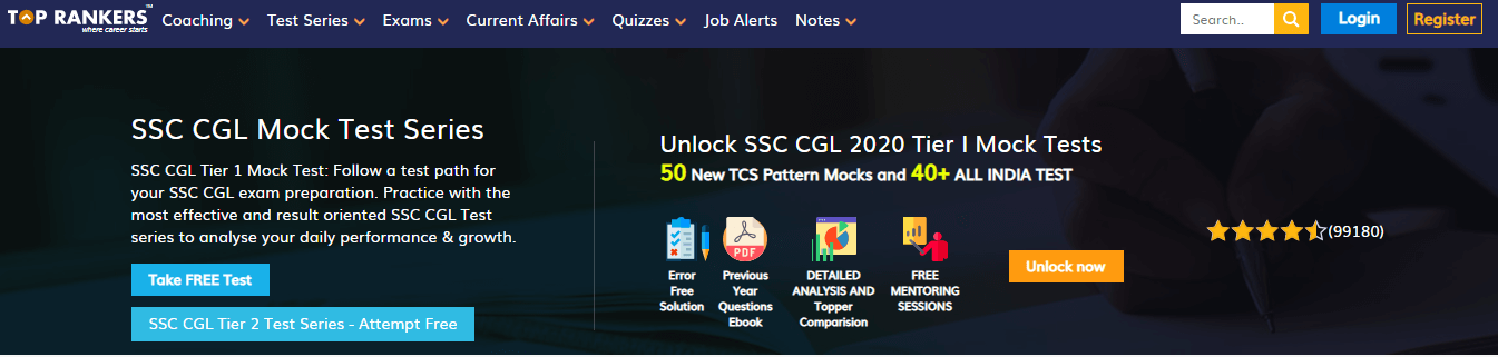 SSC CGL Mock Tests by Top Rankers