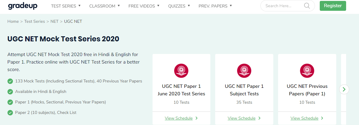 UGC NET Mock Tests by Gradeup