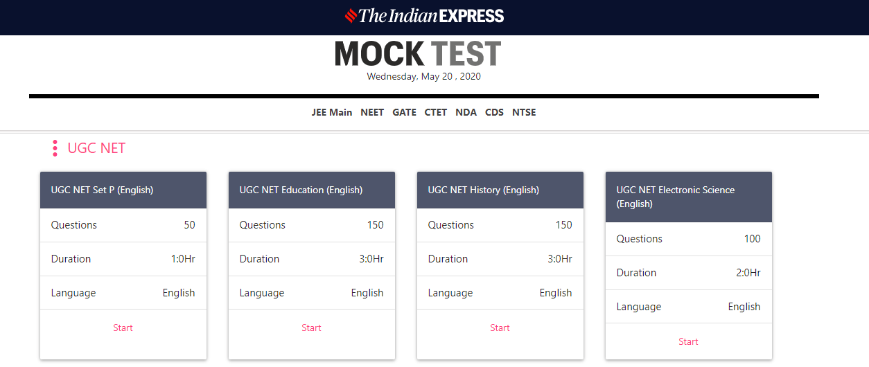 UGC NET Mock Tests by Indian Express