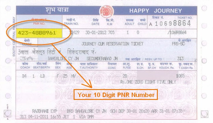 PNR Number